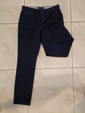 Tommy Hilfiger Navy Dark Blue Men's Slim Fit Stretch Chinos